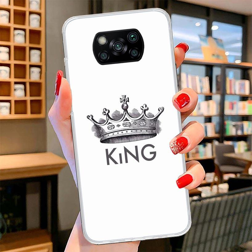Lovers King Queen Cover Phone Case For Xiaomi Poco F7 Ultra X7 X6 X5 Pro M7 Redmi 15C 15 13C 13 12C 12 10C 10 9A 9C 9T 9 Shell P