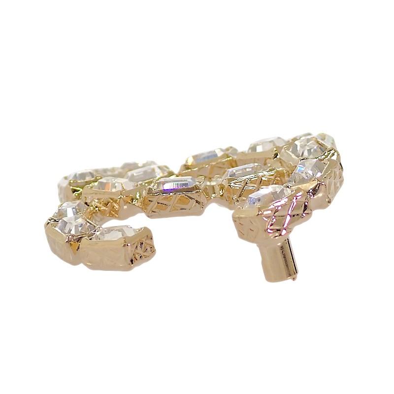 CHANEL  ABB978 Brooch gold metal/crystal Women