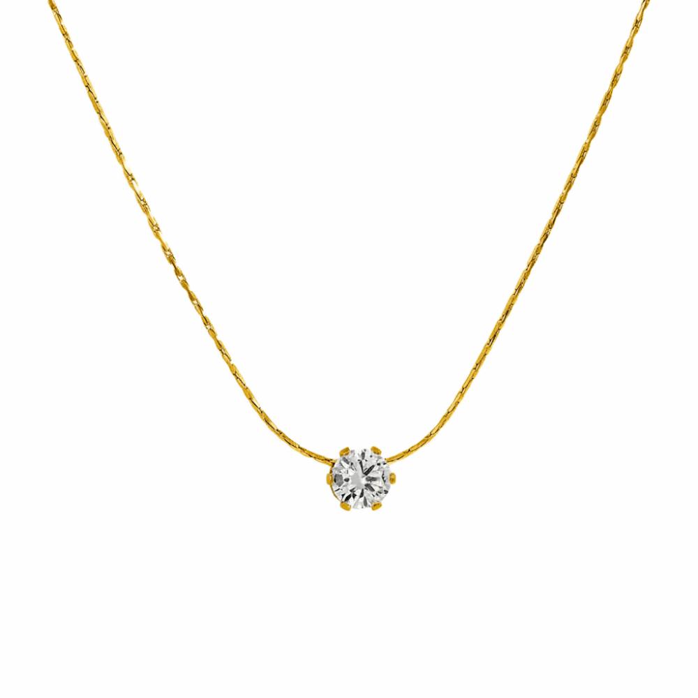 Titanium Steel Zirconia Necklace Waterproof Chain Necklace New Pendant Necklace  for Woman