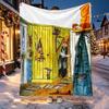 Pettersson und Findus Pattern Blanket for Home Decoration, Bed, Sofa, Car Travel, Camping, Suitable for All Seasons, Birthday Christmas Gift