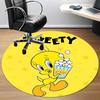 1pc Looney Tunes Tweety Popcorn Office Round Area Rug, Under Office Chairs Bedroom Living Room Home Decor a1022359