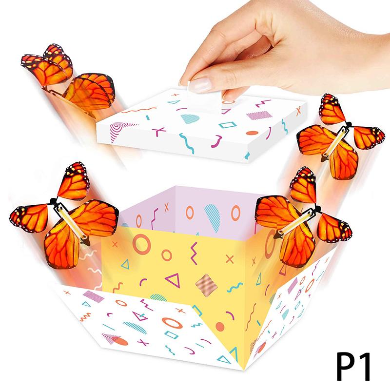 Surprise Flying Butterfly Explosive Gift Box Box Birthday Party Graduation Ceremony Year Blessing Easy Installation 2024