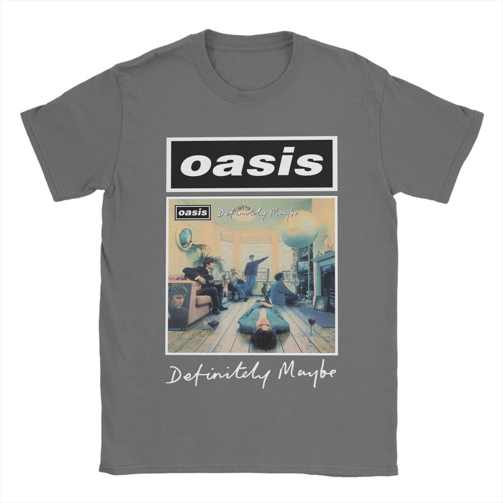 Oasi/s Рок-группа Футболки Мужские Чистый хлопок Веселая футболка Круглый вырез Минималистичные Определенно Футболки Топы с коротким рукавом Подарок на день рождения