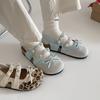 Bow Pearl Sandals Women's 2025 New Summer with Skirt Bag Head Sandals Versatile Flat Mary Jane Shoes