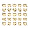 20pcs Metal Bear Head Buttons Mini Doll Shoes Buckles  DIY Doll Clothes Accessories