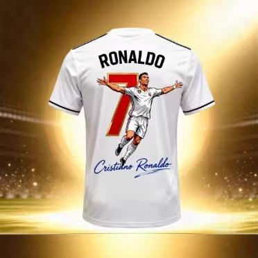 Hot Selling 3D Printed Football T-Shirt Men's and Women's Boys and Girls Comfortable Training Top Casual Sportswear