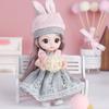 16cm Doll Blue Brown Big Eyes 13 Movable Jointed BJD Dolls Toys Mini Lovely Doll Dress Up Play House Toy For Girls Gift