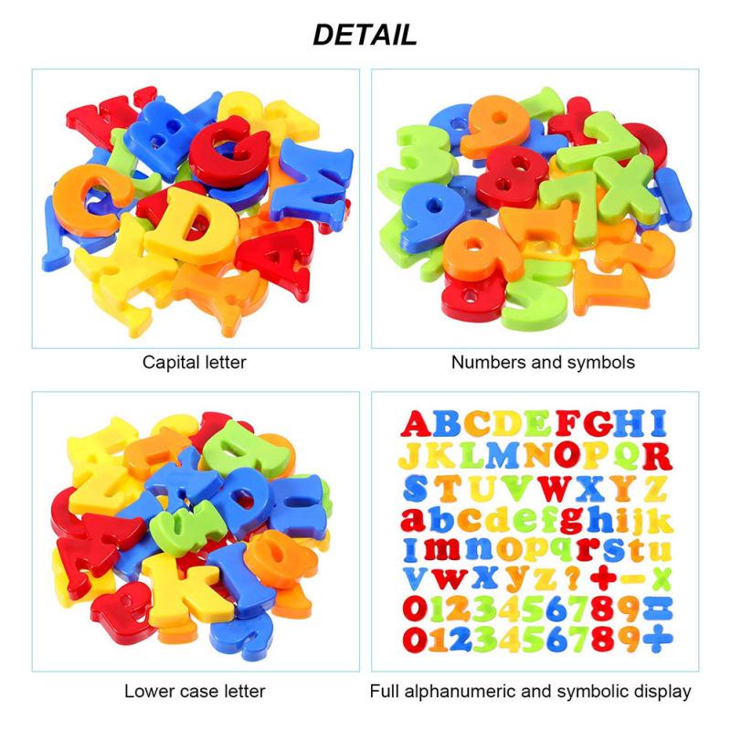 78pcs / set магнитные буквы цифры для детей образовательные магниты на холодильник с алфавитом