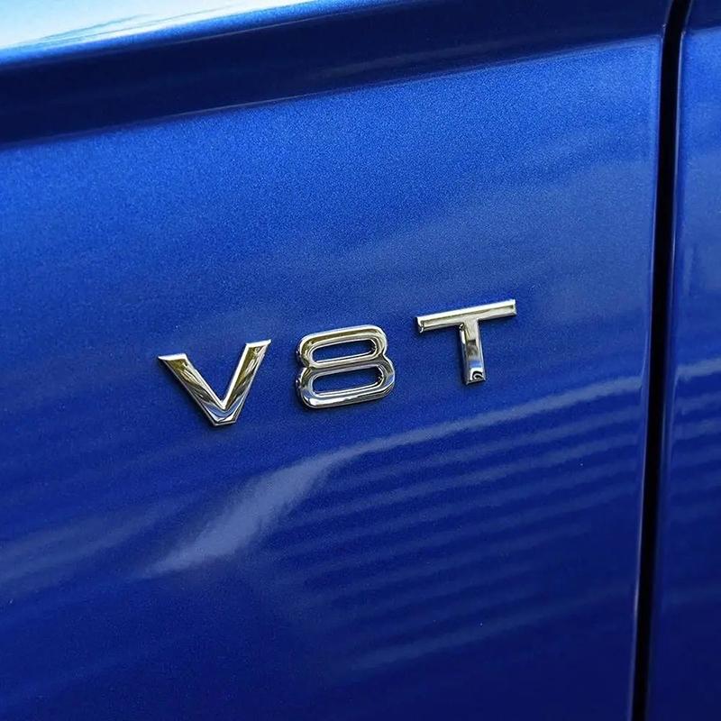 1 шт. 3D Металлический Стайлинг Автомобиля V6T V8T V6 V8 T Значок на Крыло Боковую Часть Кузова Задний Багажник Наклейка Значок на Крыло Для A4 A3 A5 A6 A1 Q3 Q5 Q7