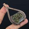 Dragon Blood Jasper Gemstone Pure Copper Wire Wrapped Designer Handmade Pendant Jewelry For Her
