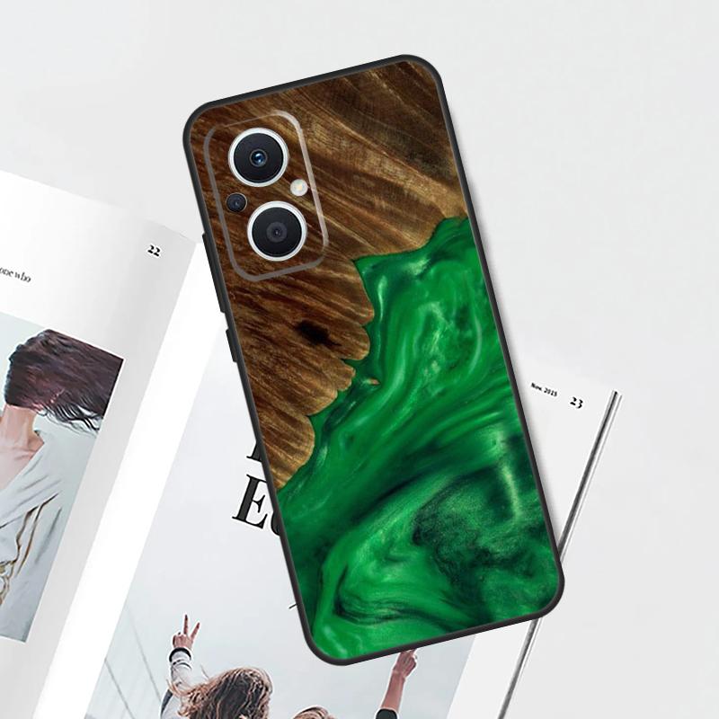 Гибридный чехол из дерева и смолы для OPPO Find X9 X5 X6 X8 Pro OPPO Reno 12F 14F 13F 11F 10 12 13 14 Pro 7 8 Lite