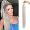 Long Straight Ponytail Wig with Rubber Bands, Soft and Heat-resistant Synthetic Wig Suitable for Women's Daily Use As a Ponytail Accessory