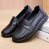 Single Shoe Women's Spring and Autumn New Casual Round Toe Soft Soled Womens Leather Shoes Comfortable Mother Single Shoe Loafer