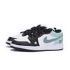 Jordan Air Jordan 1 Low Винтажные Баскетбольные Кроссовки Мужские Черно-Бело-Зеленые 553558-131(Команда85-)