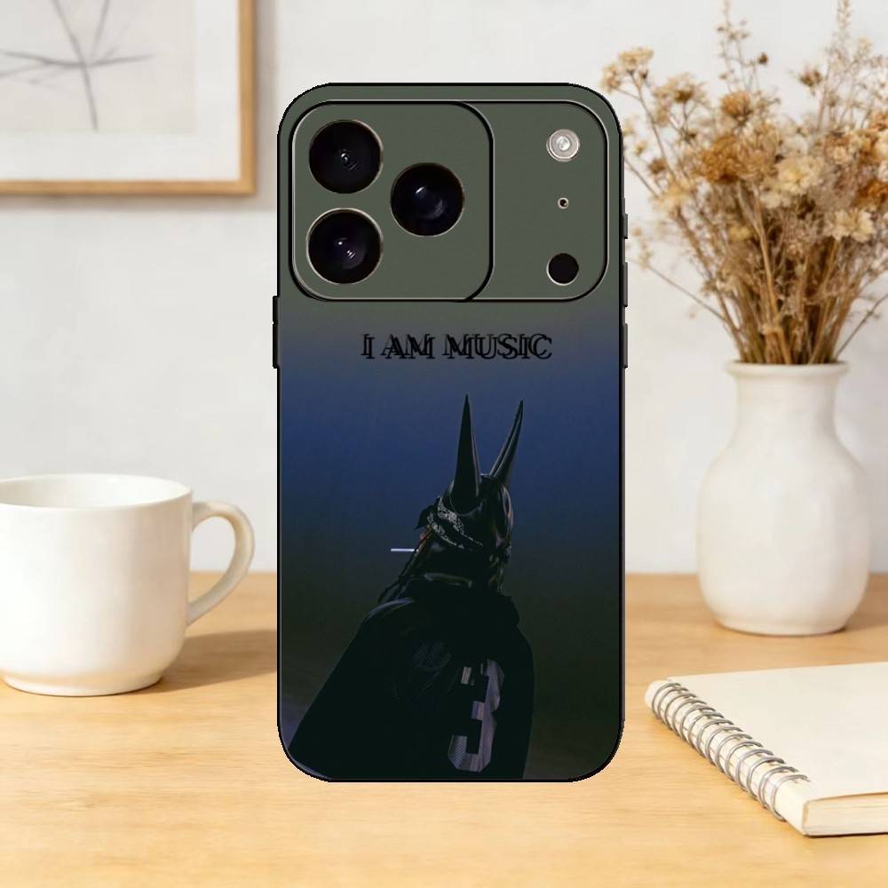 Чехол для телефона рэпера Playboi C-Carti для iPhone 17,16,15,14,13,12,11 Plus,Pro Max,SE4 Мягкий силиконовый черный чехол