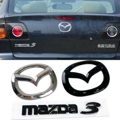 Пластичный Передний Багажник Автомобиля Значок для Mazda 3 Логотип Рулевого Колеса Значок 3D Кузова Заменяемая Наклейка Задний Хвост Декорация для Модификации