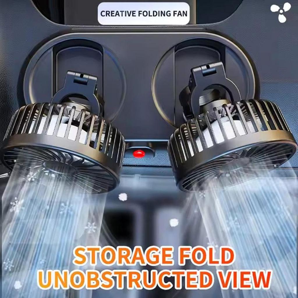 Car USB Fan,Powerful Dashboard Electric Car Fan,360 Degree Rotatable Car Fan,ortable Vehicle Cool Fan,Low Noise Strong Dashboard Cool Circulator Fan