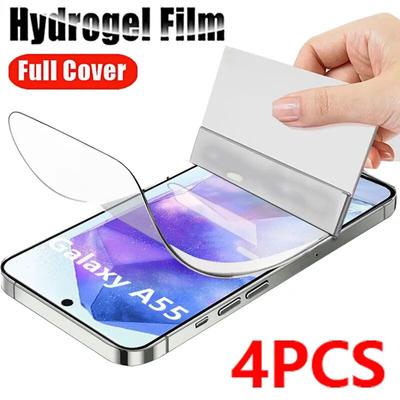 4 шт. гидрогелевые пленки для Samsung Galaxy A55 5G A54 A35 A15 A25 A34 A14 A24 A52 A12 A32 A72 A22 A52S A50 M14 M54, защитные пленки для экрана