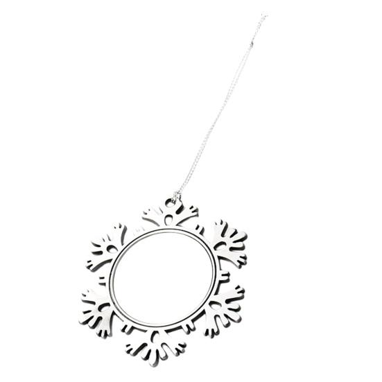 Снежинка Подвеска Рождественское украшение DIY Фото Подвесное украшение Сплав Снежинка Рождественская елка Настенное окно