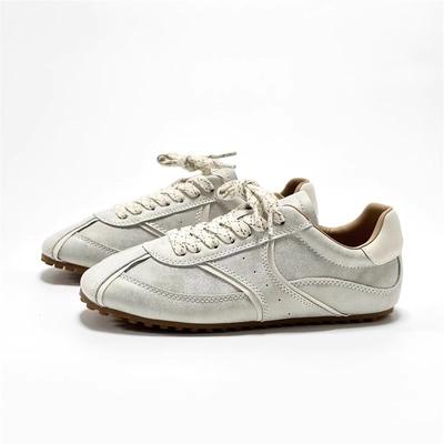 Женские кроссовки в ретро-стиле «Форрест Гамп» из мягкой кожи в гонконгском стиле, весенние, на мягкой подошве, легкие, нескользящие, повседневные, спортивные, для бега, подчеркивающие стопу, маленькие немецкие кроссовки