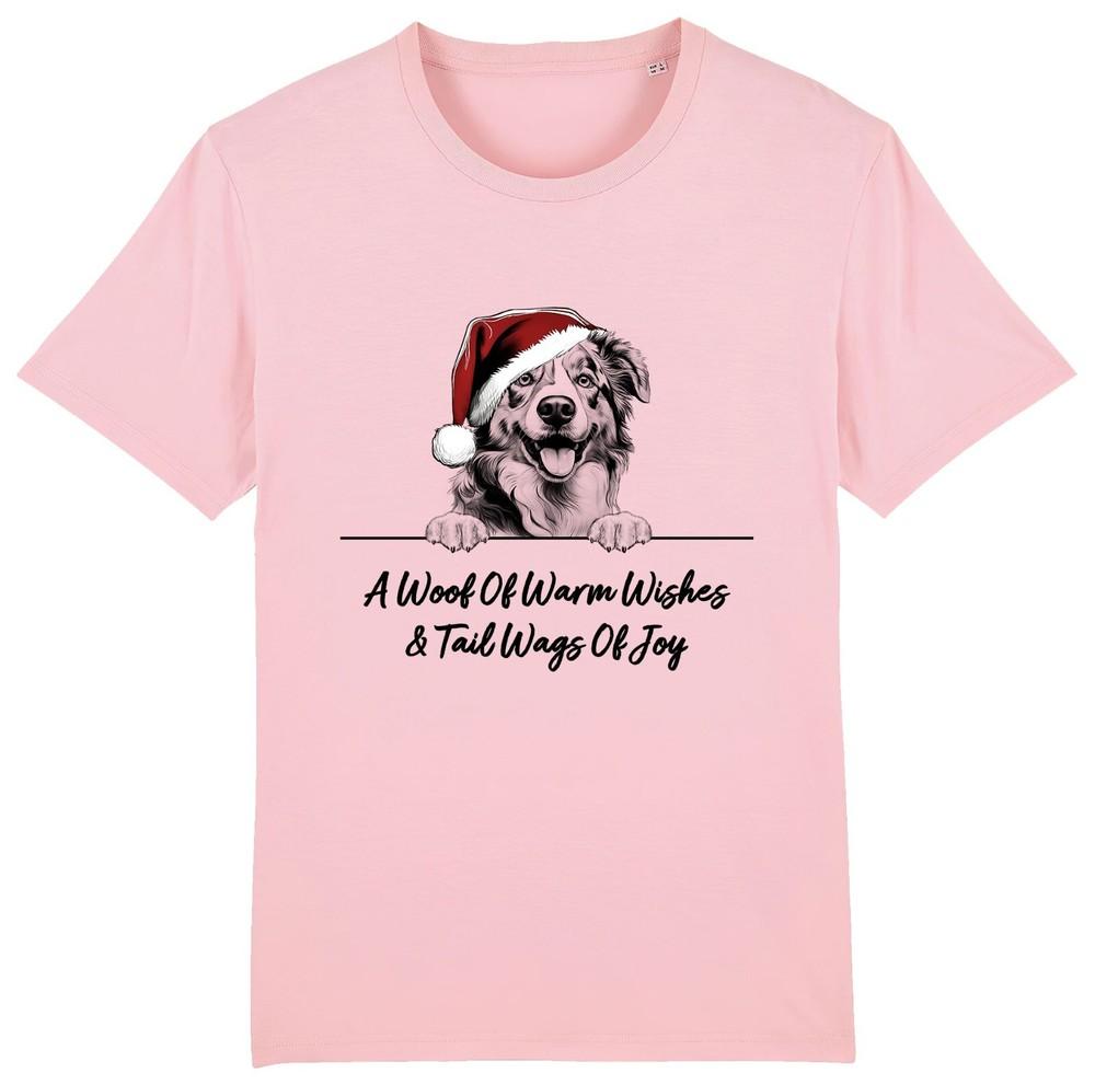 AUSTRALIAN SHEPHERD Christmas Dog T-Shirt Adults Kids Woof Wishes Tail Wags Dogs