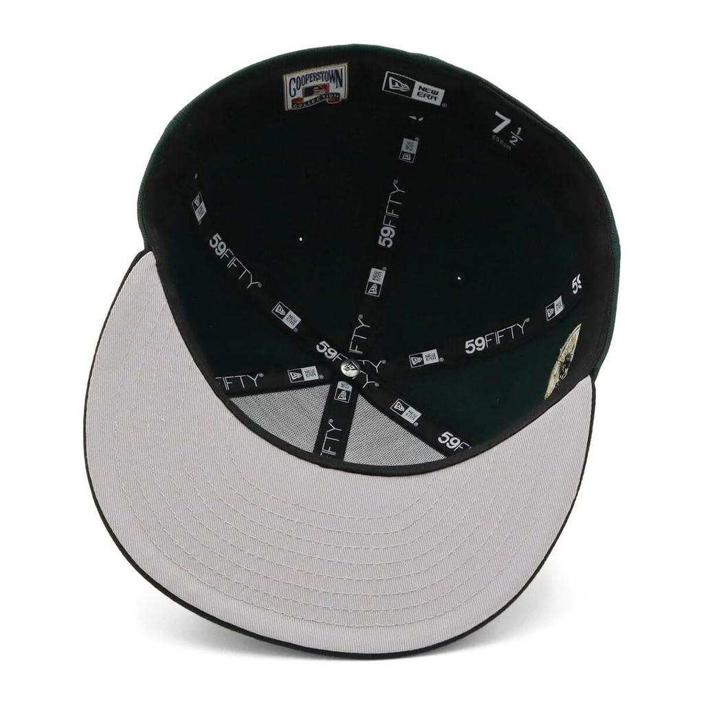 New Era 59FIFTY Cap MLB San Diego Padres SD Dark Green with Side Under Exclusive to and Gokyu Fifty 5950 Side Patch Straight Flat Perfect for Summer