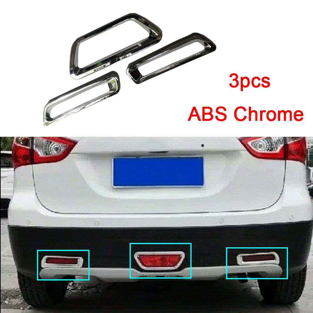 Для Suzuki S-Cross Scross Sx4 2014 2015 2016 2017 Хромированная ABS Накладка Рамка Панель Заднего Стоп-Сигнала Стоп-Сигнала+Противотуманной Фары