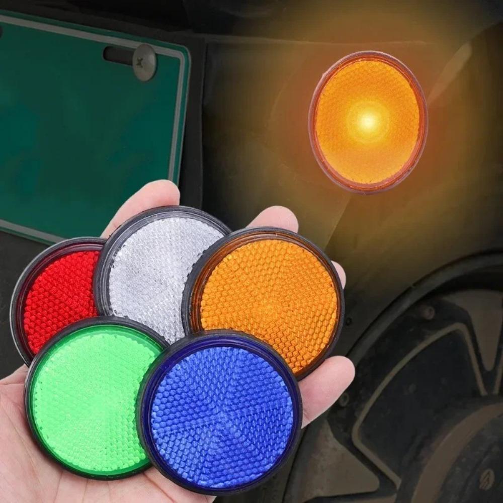 Dustproof Night Warning Reflector Safety Car Round Tail Sign Car Accessories