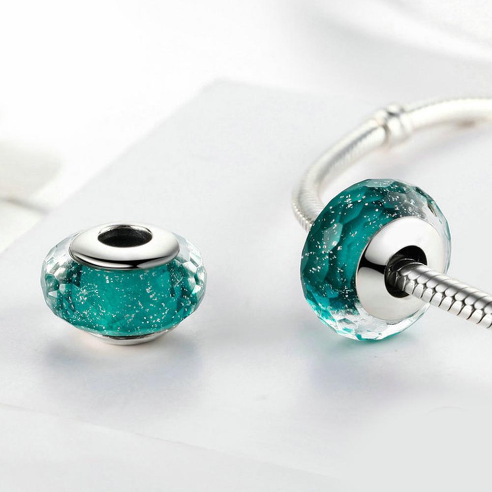 S925 серебро муранское стекло бусины с тканевой сумкой подходят для изготовления браслета для женщин простые модные ювелирные изделия подарки