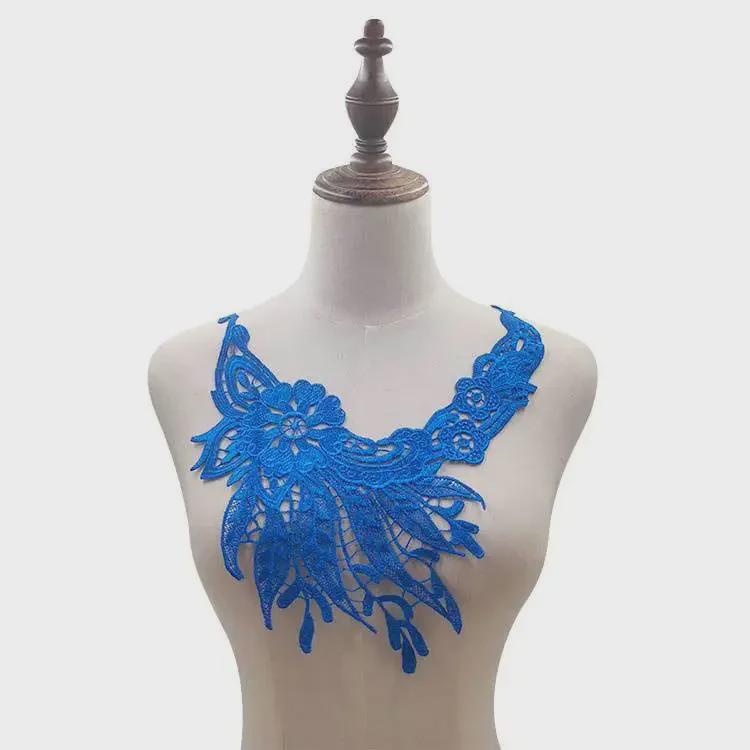 Водорастворимый кружевной воротник 3D с вышивкой из полиэстерового шелка