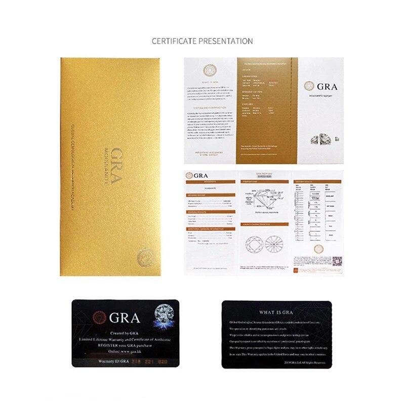 New D Color 0.5-1.0ct Real Moissanite Diamond Square Pendant Necklace Pure S925 Sterling Silver Fine Jewelry for Women PE027