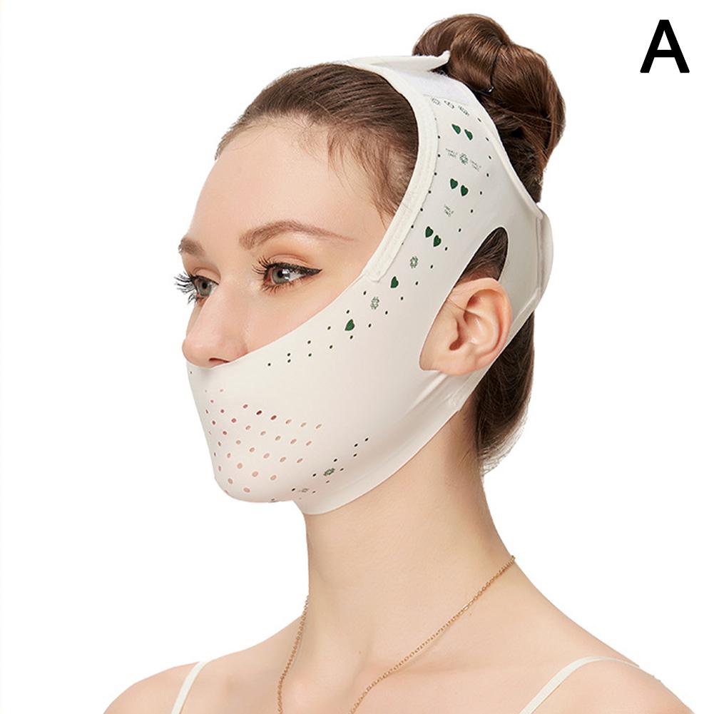 Дышащая V-образная повязка для лица, подтягивающая щеки, тонкая маска для лица, уменьшающая морщины, моделирующая повязка, анти-P1C8