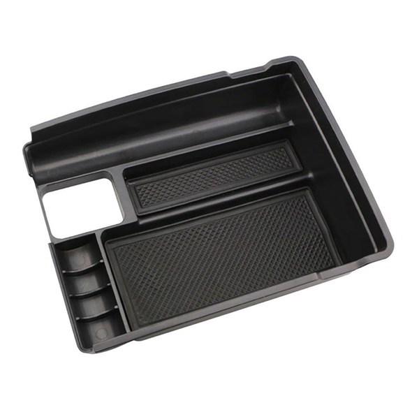 Black ABS Car Armrest Storage Box for Interior Accessories, Compatible with Ri.