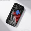 Флаг США Американский чехол для телефона для Samsung S25,S24,S21,S22,S23,S30,Ultra,S20,Plus,Fe,Lite,5G Черный чехол