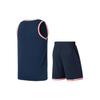 Li Ning Basketball Series Sleeveless Vest And Mid-Waist Elastic Shorts Casual Sports Set Men Sets Guangdong-Blue AATU047-1