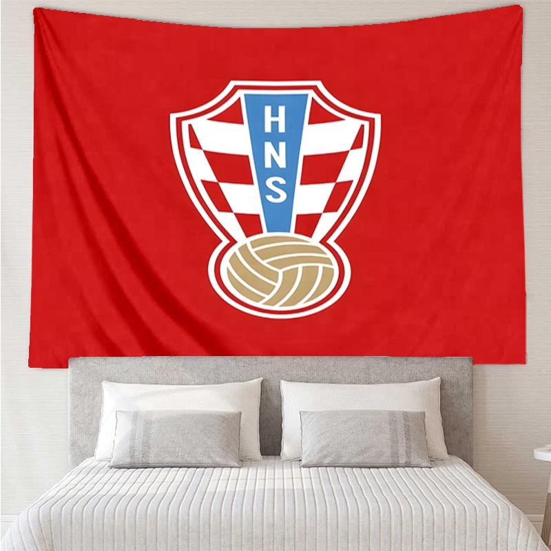 Croatian Football Emblem Tapestry Hanging for Bedroom,Livingroom, Playroom,Decor Art Room Wall Tapestry Holiday and Birthday Gifts