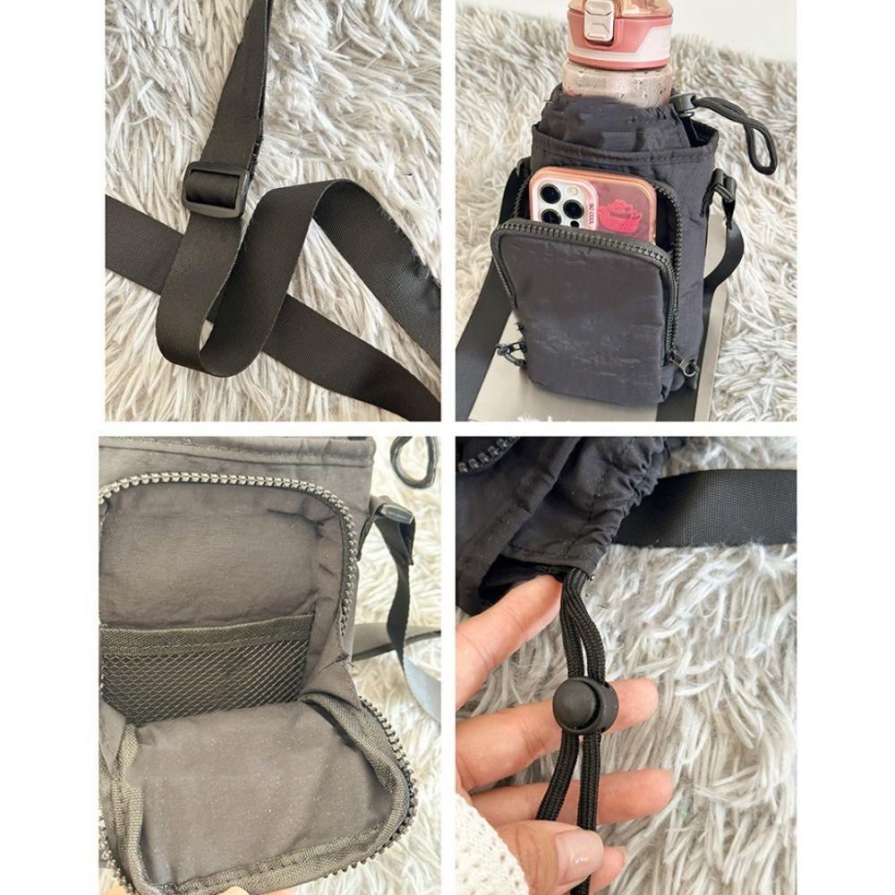 Purse Drawstring Bag Water Bottle Holde Water Cup Bag Casual Mobile Phone Bag  Camping Accessory