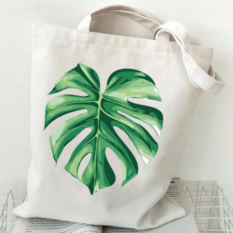 Забавная аниме-графика кошек женская холщовая сумка через плечо мультфильм животных и растений сумка для покупок котят любительница женских многоразовых сумок