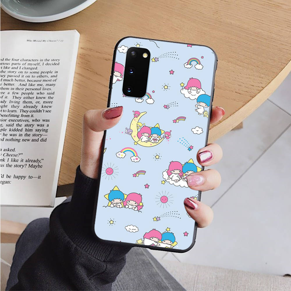 AH49 Little Twin Stars черный чехол для Samsung Note 20 Lite S24 Ultra S23 S22 A05 A06 A11 A71 A15 A16 A13 A24 A25 A33 A52 A53 M55 M35 Sofe Cover
