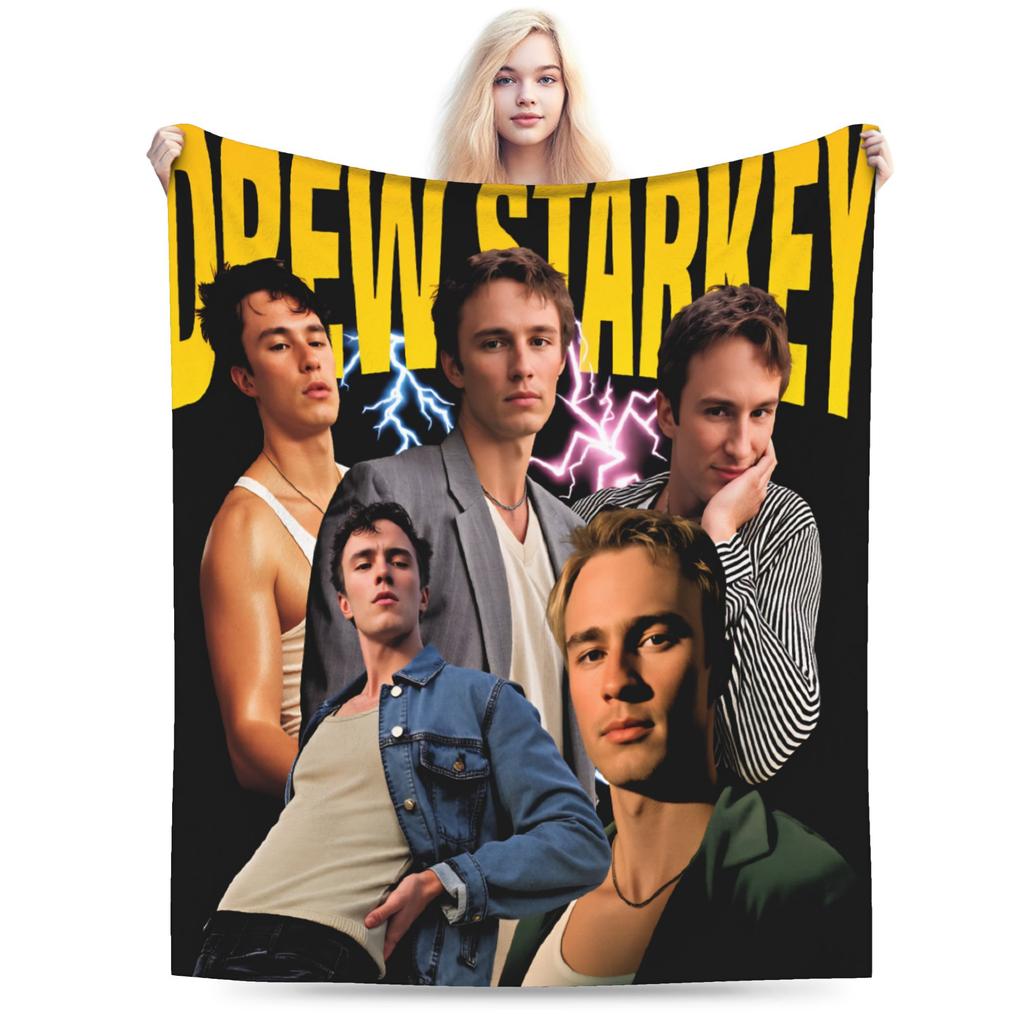 Drew Starkey Plush Blankets Kids Flannel Throw Blanket For Couch Chair Warm Design Quality Bedspread Gift