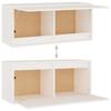TV Cabinets Set of 6 White Solid Pine Wood