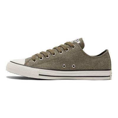 Chuck Taylor All Star Удобные низкие парусиновые кеды Унисекс темно-зеленый 171063C