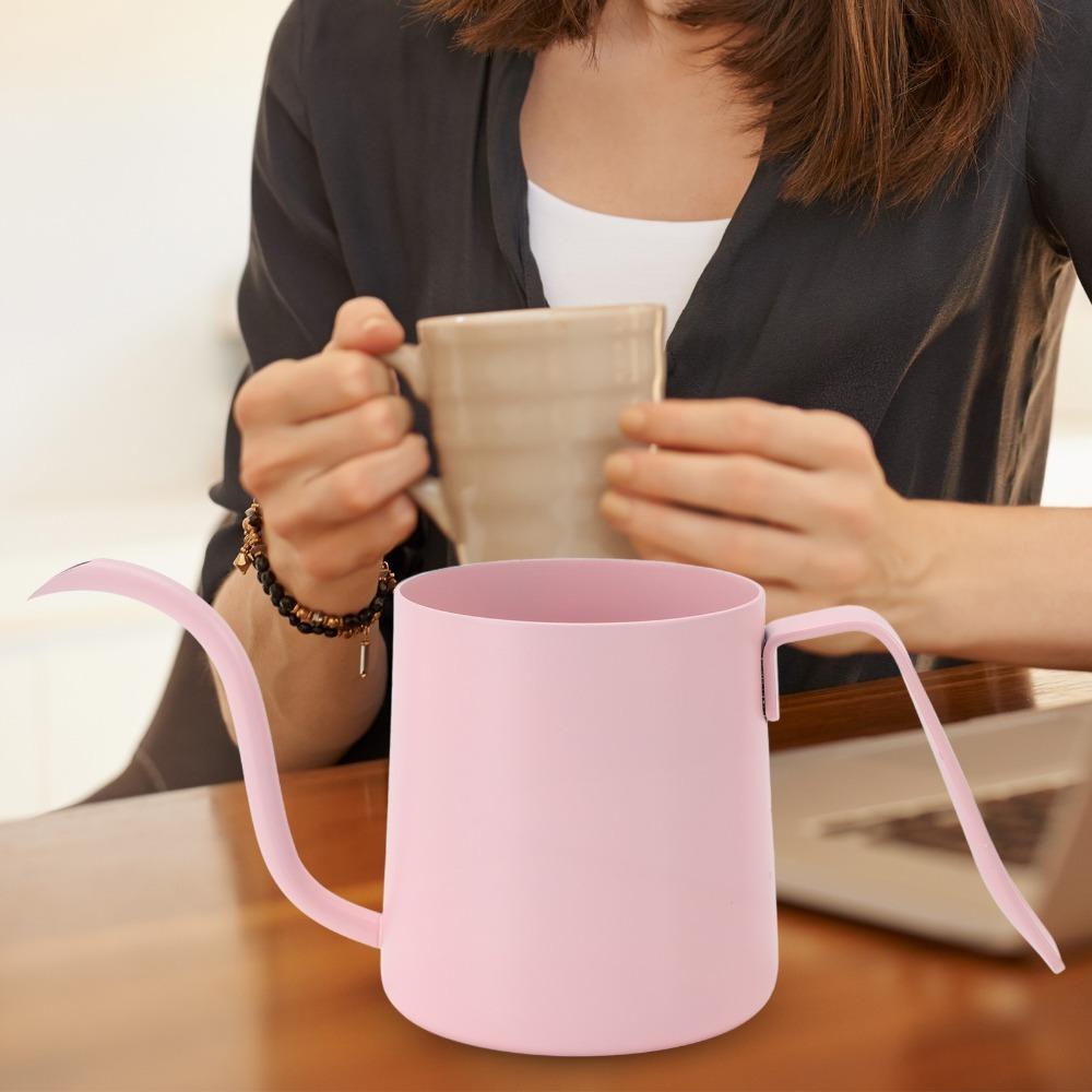 Pink Pour Over Coffee Kettle 304 Stainless Steel Gooseneck Kettle Gooseneck Coffee Kettle Office