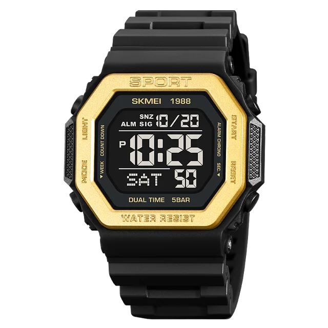 SKMEI 1988 Military Countdown Chrono Wristwatch for Men LED Display Digital Sport Watch Mens Waterproof Clock 1628 Reloj Hombre