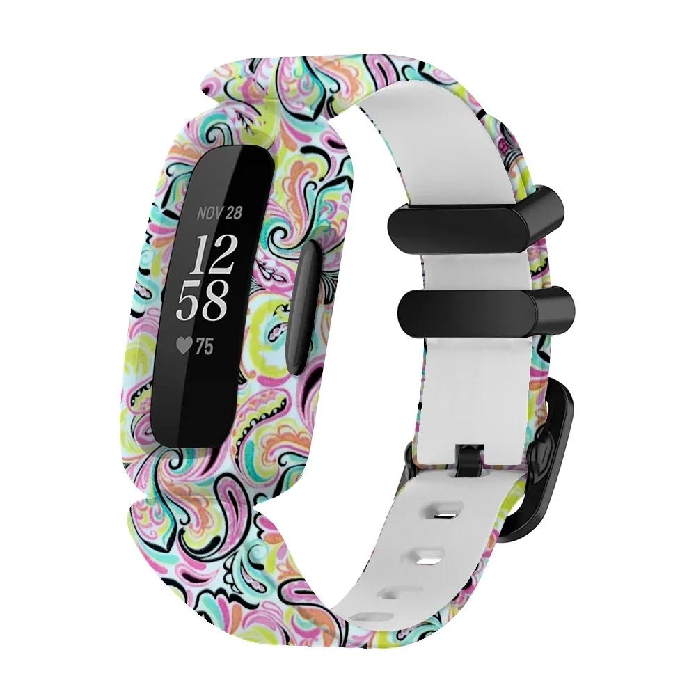 Новый силиконовый браслет на запястье для Fitbit Ace 3/inspire 2, ремешок для смарт-часов, замена браслета, детский браслет, ремешки для часов