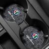 Car Water Coasters Non-slip Insulation Pad Round Cup Groove Mat For Alfa Romeo giulia stelvio giulietta 159 147 156 AccessoriesLR1 