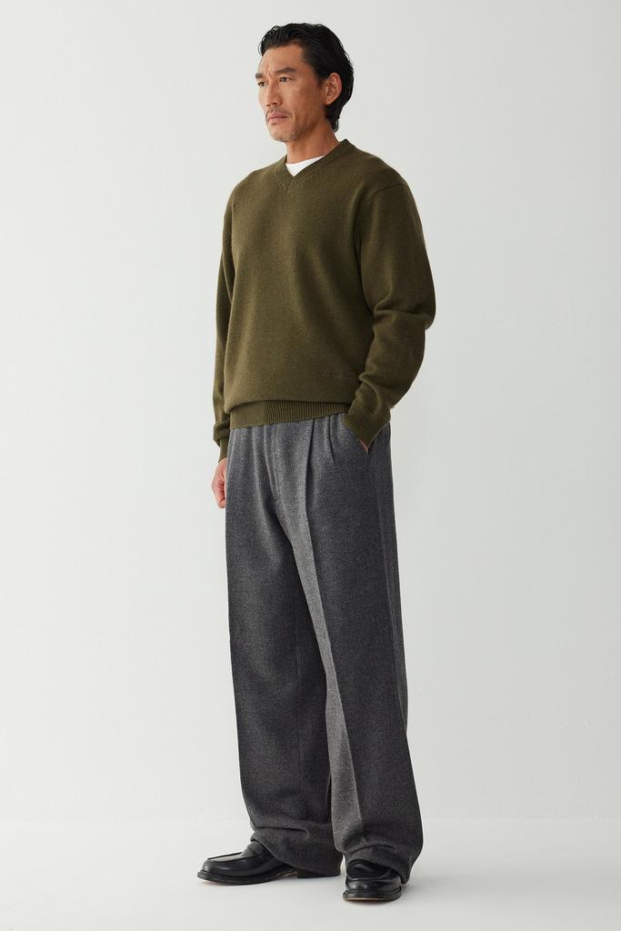 MAN ON THE BOON Soft Wool Oversized Suit Pants_Gray 4715352010