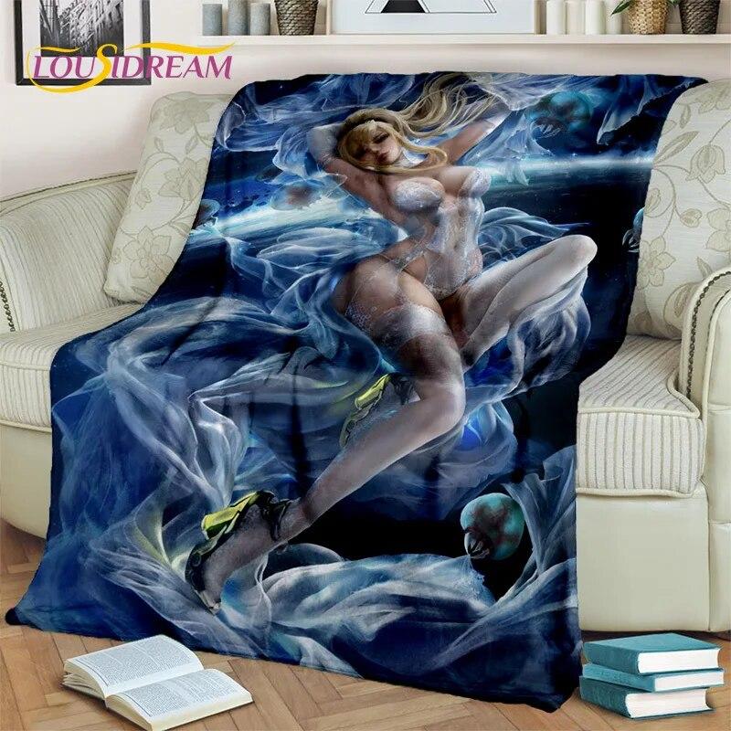 Аниме игровой персонаж, сексуальное кружевное одеяло для девочек, милое мультяшное одеяло, мягкое одеяло для дома, спальни, кровати, дивана, покрывало для пикника, детское одеяло