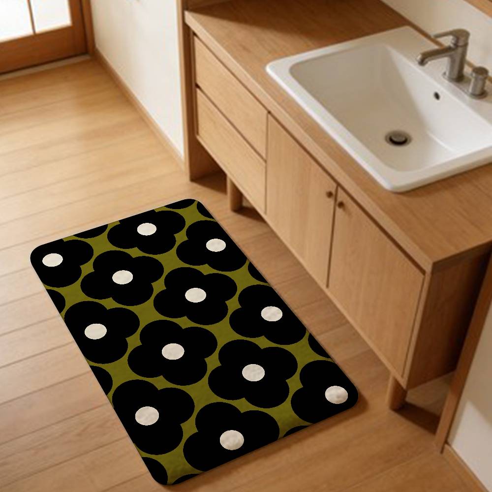 Beautiful flowers O-Orla Kiely Bathroom Mat Kids Room Bedroom Decoration Balcony Anti-Slip Doormat Living Room Welcome Rug