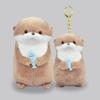 10/1pcs Cute Otters Holding Fish Plush Doll Keyrings Lightweight Hanging Pendant Props For School Bag Key Wallet Doll Toy Gifts